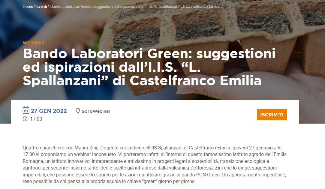 Istituto di Istruzione Superiore Lazzaro Spallanzani | Webinar: CAMPUSTORE Istituto di Istruzione Superiore Lazzaro Spallanzani | Webinar: CAMPUSTORE