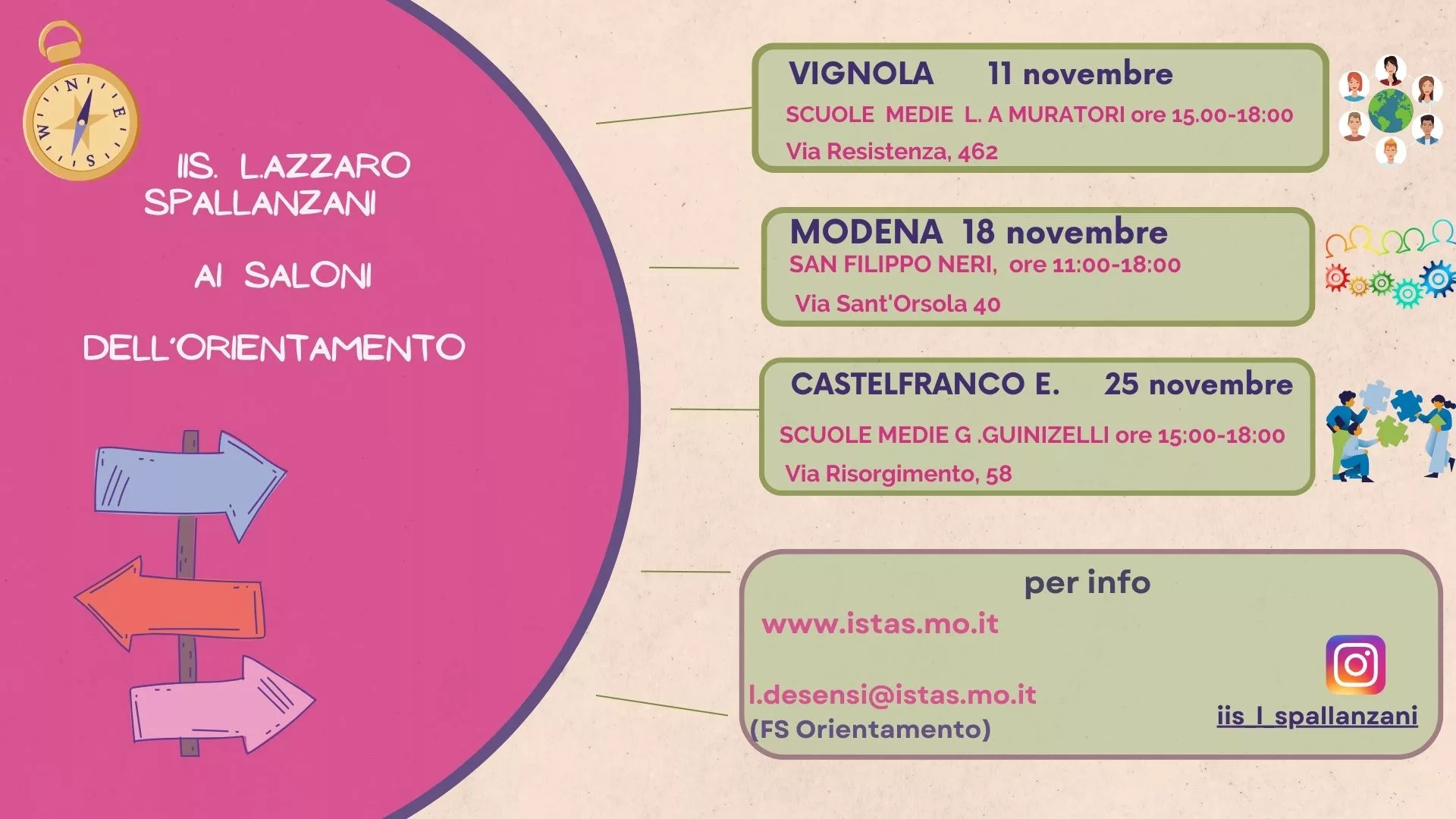 Istituto di Istruzione Superiore Lazzaro Spallanzani | DATE SALONI ORIENTAMENTO